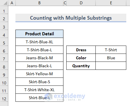 Count Cells with Multiple Substrings in Excel