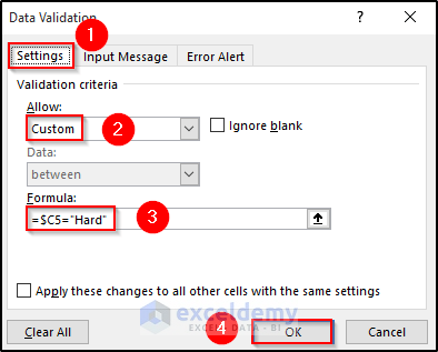 How to Do Data Validation Based on Adjacent Cell in Excel