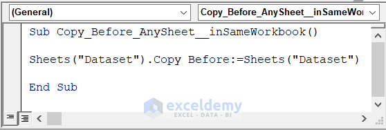 Apply Excel VBA to Copy a Worksheet