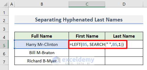 Separate Words by Delimiter Using Excel Formula