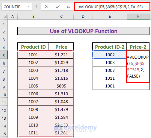 VLOOKUP to match two columns in excel and return a third
