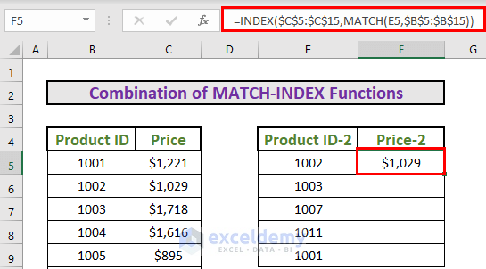 INDEX-MATCH Functions VLOOKUP to match two columns in excel and return a third