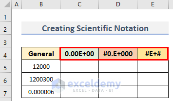 Create Scientific Notation by Formatting Numbers in Excel
