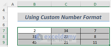 Applying Custom Number Format