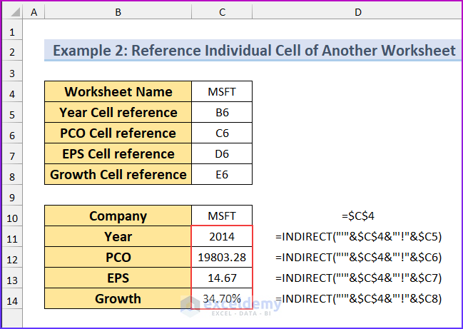 Excel Reference Cell in Another Sheet Based on Cell Value
