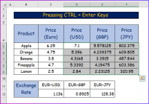 How to Apply Same Formula to Multiple Cells in Excel (7 Ways)