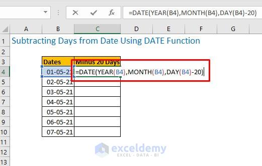 Date function parameter