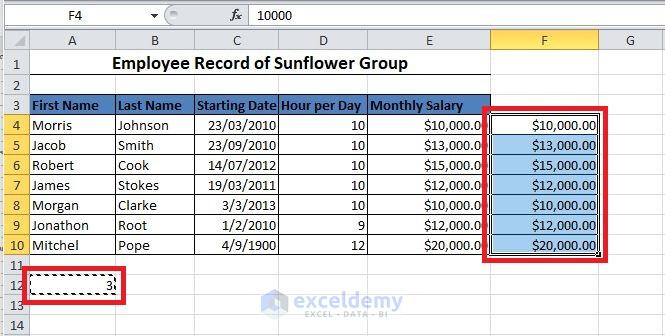 Selecting a Column to Multiply a Column in Excel by a Constant