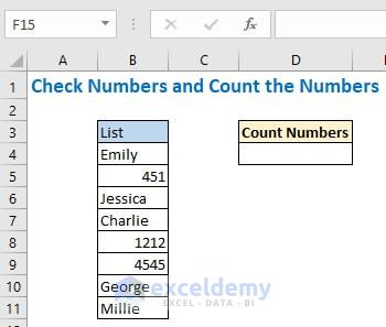 How to check numbers and count them