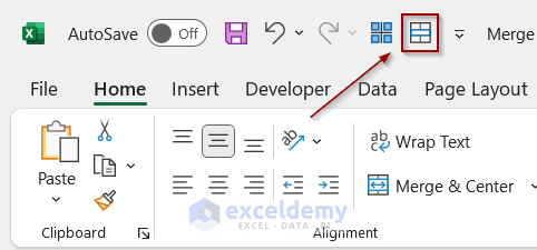 Added Merge & Center Feature to Quick Access Toolbar
