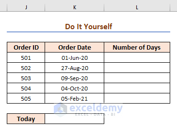 Practice Section to Calculate Number of Days Between Today and Another Date