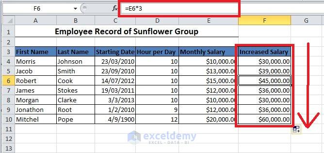 Dragging Formula to Multiply a Column in Excel by a Constant