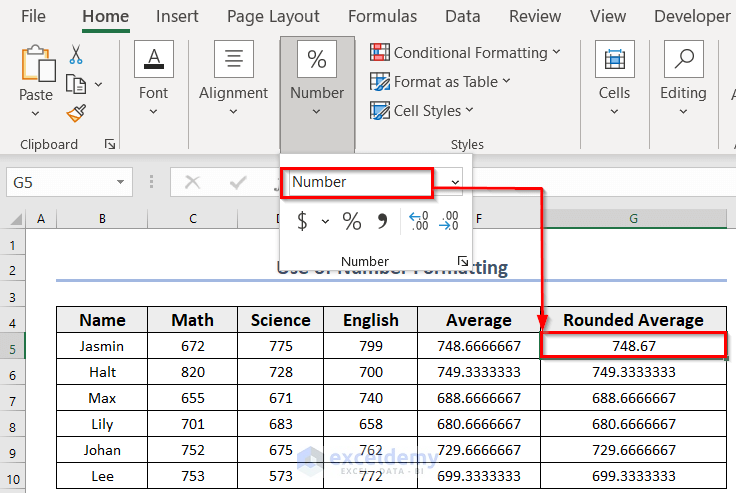Number Formatting to Round Up to 2 Decimal Places in Excel