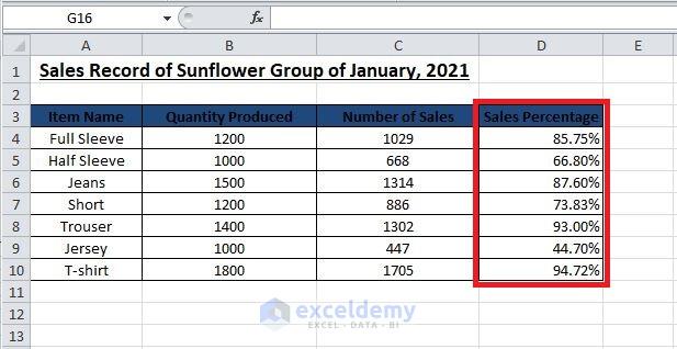 A formula copied to whole column in Excel