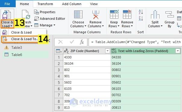 Text.PadStart Function for Converting Number to Text with Leading Zeros