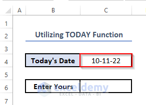 excel automatically enter date when data entered