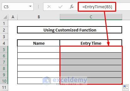 Automatically enter dates when data entered using VBA function or coding