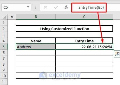 Automatically enter dates when data entered using VBA function or coding