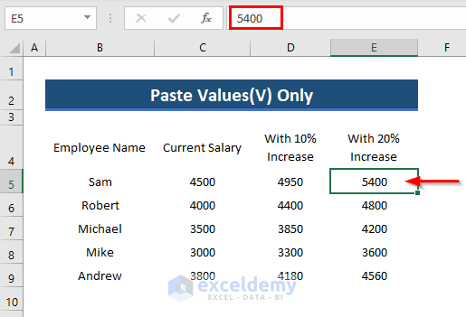Copy Cell Value from Another Sheet and Paste Values