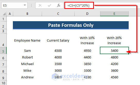 Copy Cell values with Formula from Another Sheet and Paste it