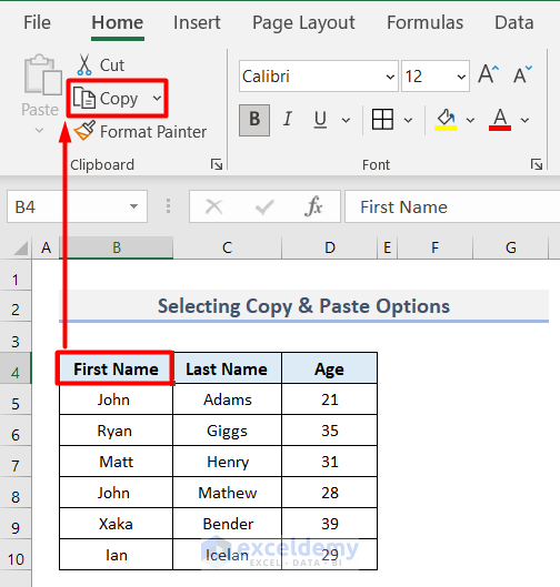 Conventional Methods to Copy Cell Value to Another Cell in Excel