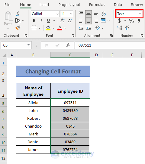 Change Format to Convert to number Stored as Text