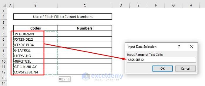 Extract only numbers from cell using VBA