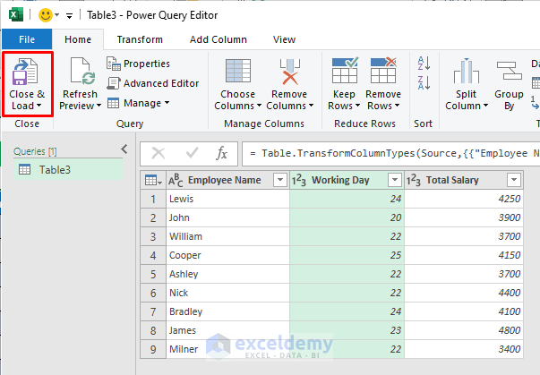 Use Power Query Feature to Automatically Update One Worksheet From Another Sheet