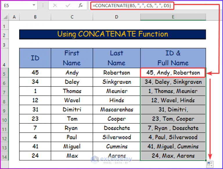 How To Concatenate Multiple Cells In Excel 7 Easy Ways 