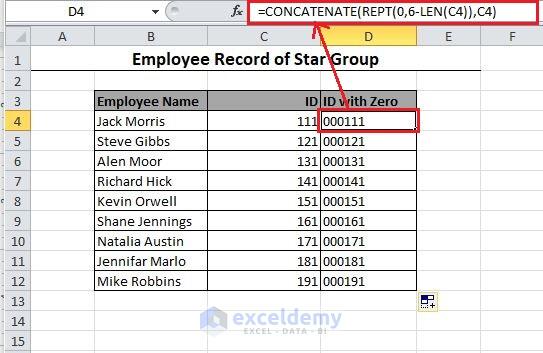 REPT and LEN Function in Excel