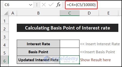 Using Formula to Create Basis Points Converting Calculator