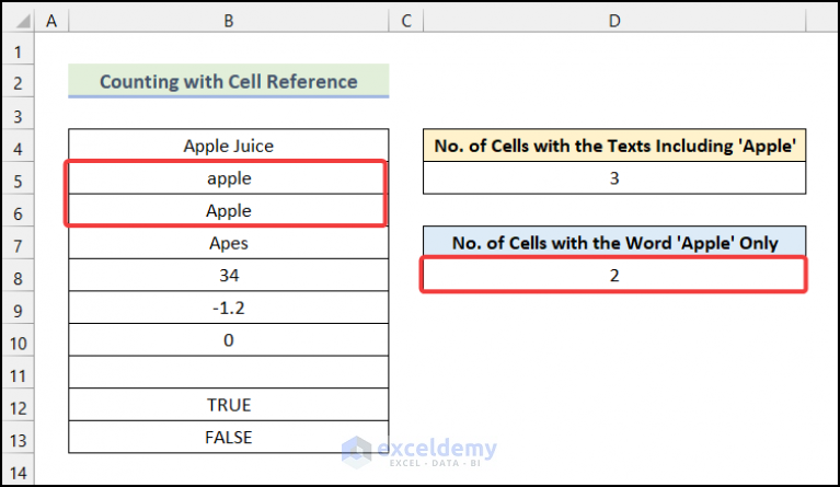 Excel Formula To Count Cells With Text All Criteria Included 