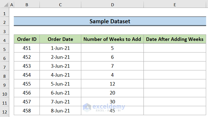 how to add weeks to a date in excel