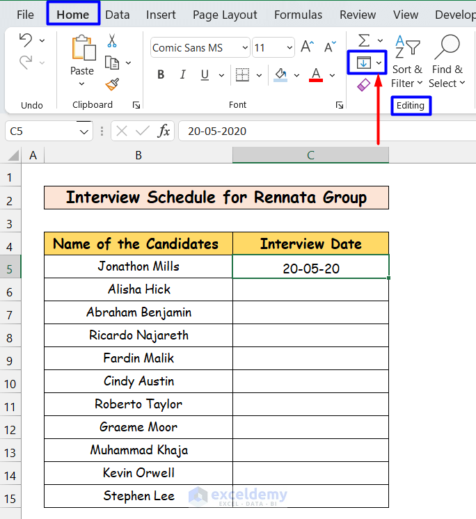 Insert Multiple Dates Automatically in Excel