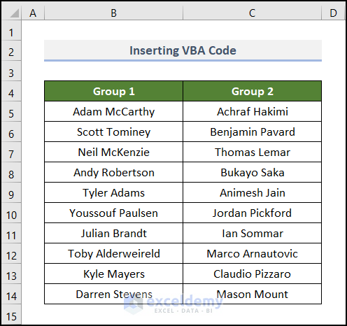 Inserting VBA Code to make all cells the same size in excel