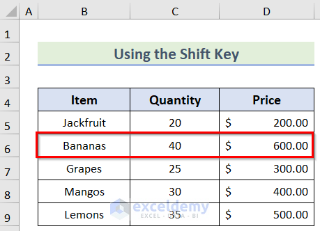 Final Result to Move Rows in Excel Without Replacing