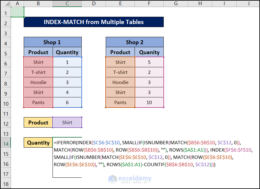 index match with multiple matches