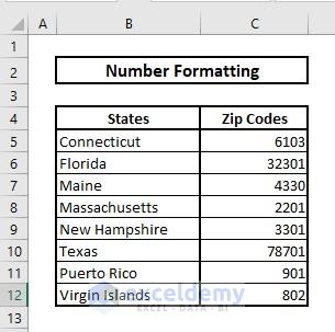 Keep leading zeros by number formatting