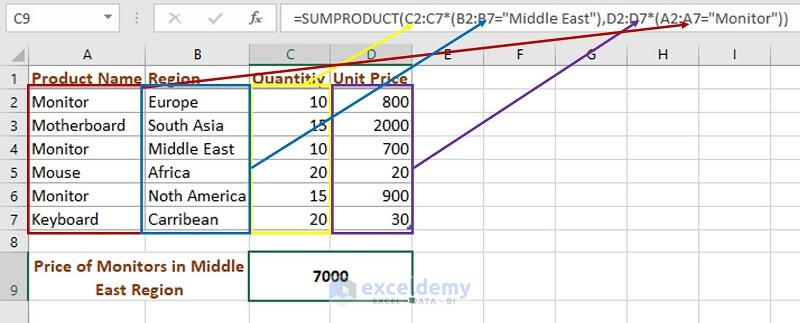 multiply two columns and sum_two criteria
