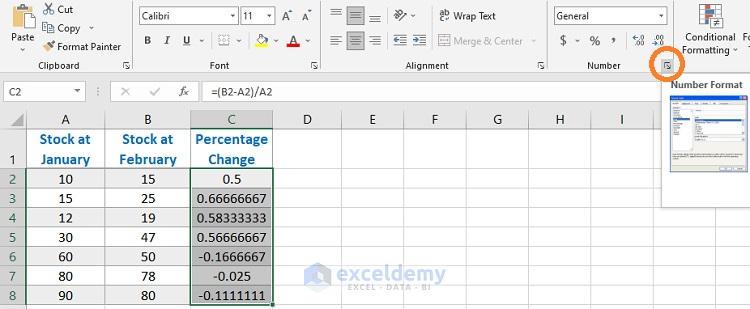 nNumber command in Excel