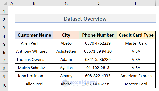 selecting non adjacent cells in excel