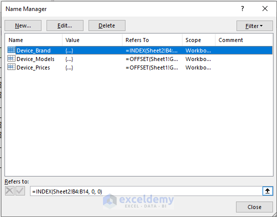 Excel Dynamic Named Range Based On Cell Value 5 Easy Ways 