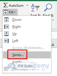 Select Series option