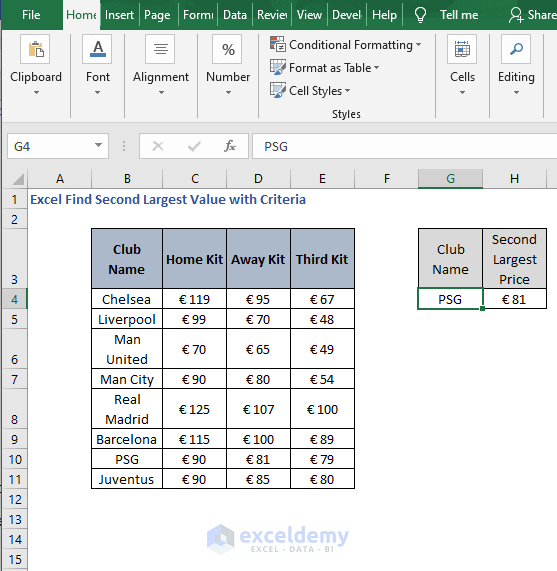 excel-find-second-largest-value-with-criteria-exceldemy