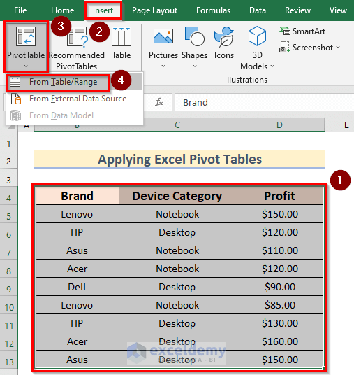 Apply Excel Pivot Table as Alternative to Use SUMPRODUCT to Count Unique Values with Criteria