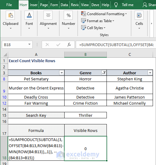 Vba Count Visible Rows | Excel VBA – REAPML