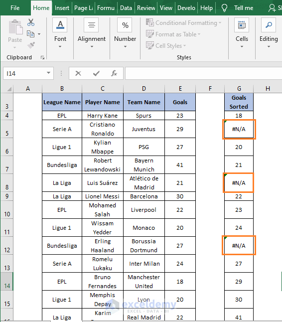 INDEX-MATCH sorting error - How to Arrange Numbers in Ascending Order in Excel using Formula