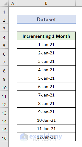 Excel Increment Month by 1