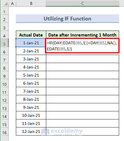 Utilize IF Function for Incrementing in Excel