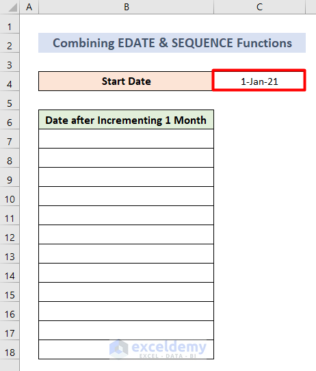 Combine EDATE & SEQUENCE Functions for Incrementing